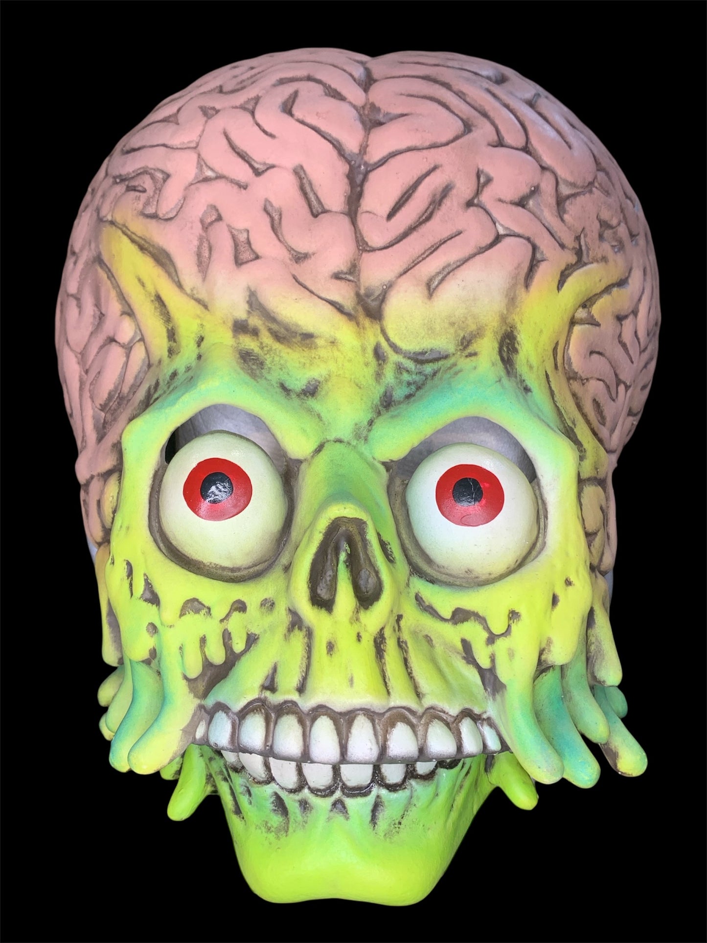 Martian Warrior Moving Mouth Full Mask - Mars Attacks! | Spirit Halloween - Exotic Pro