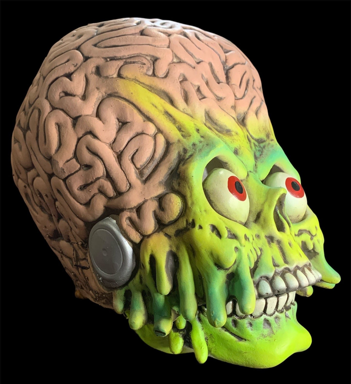 Martian Warrior Moving Mouth Full Mask - Mars Attacks! | Spirit Halloween - Exotic Pro