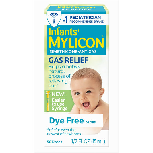 Infants' Mylicon Gas Relief Drops Dye Free with Syringe - 0.5 fl oz