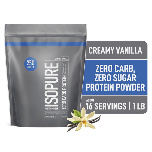 Isopure Zero Carb Whey Isolate Protein Powder, Vanilla - 15 Servings