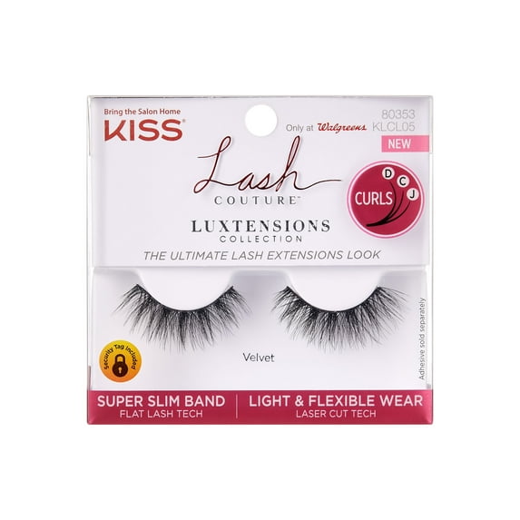 KISS Lash Couture LuXtensions False Eyelashes - Velvet | 1 Pair - Exotic Pro