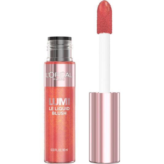 L'Oréal Lumi Liquid Blush – Glowy Gold Pink, Radiant Finish, 0.33 fl oz