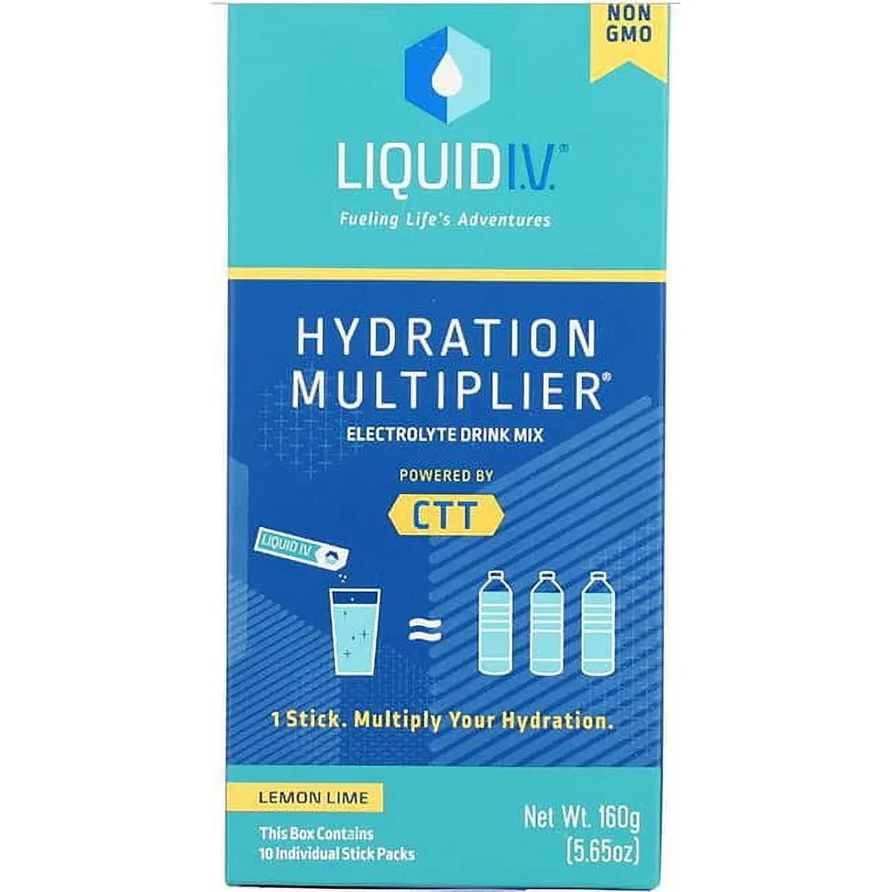 Liquid I.V. Hydration Multiplier Lemon Lime Drink Mix | 10 Packets - Exotic Pro