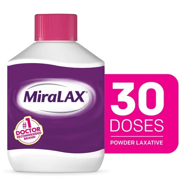 MiraLAX Laxative Powder – Gentle Constipation Relief, 30 Doses - Exotic Pro