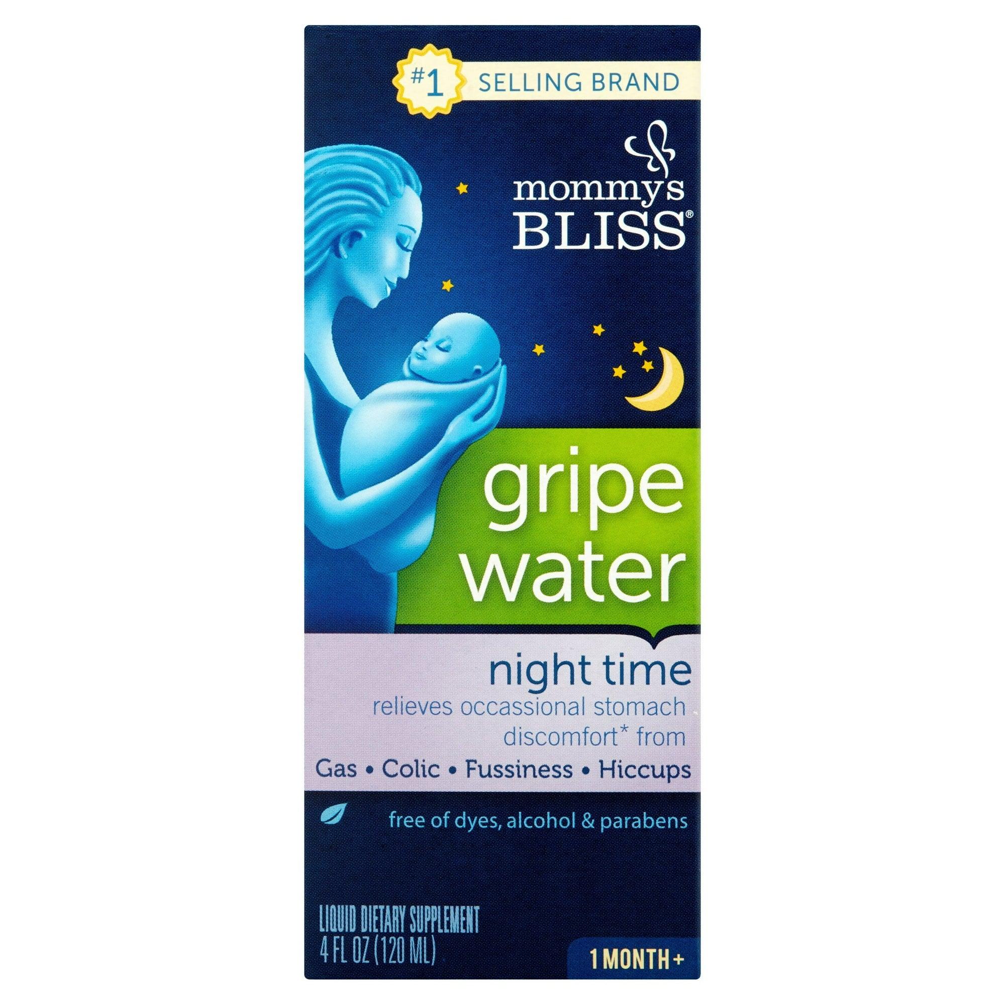 Mommy's Bliss Nighttime Gripe Water – Soothing Relief for Babies 1M+, 4 fl oz - Exotic Pro