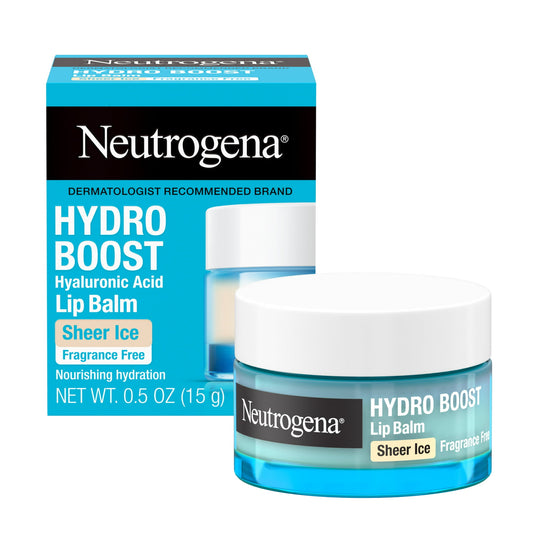Neutrogena Hydro Boost Lip Balm with Hyaluronic Acid, Sheer Ice 0.5 oz