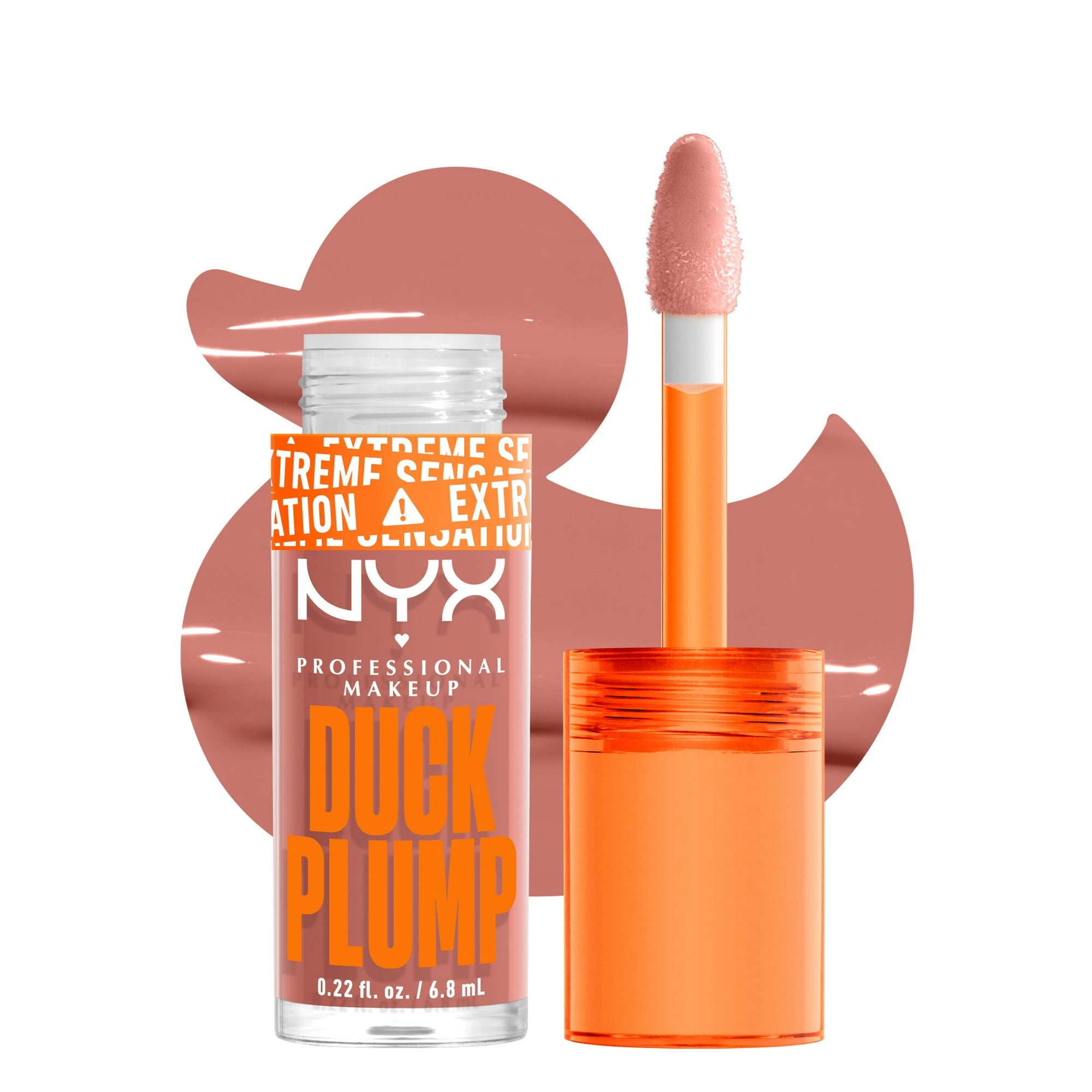 NYX Duck Plump Extreme Lip Gloss - Bangin Bare | Plumper 0.23 fl oz - Exotic Pro
