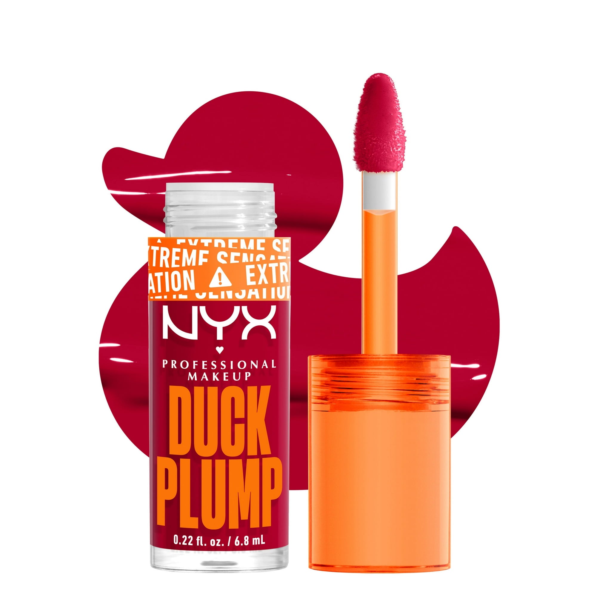 NYX Duck Plump Extreme Lip Gloss - Hall Of Flame | Plumper 0.23 fl oz - Exotic Pro