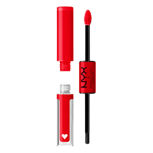 NYX Shine Loud High Shine Liquid Lipstick – 17 Rebel in Red, Long-Lasting