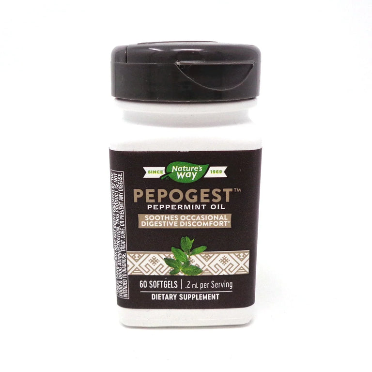 Nature’s Way Pepogest 60 Ct | Enteric-Coated Peppermint Oil for Digestive Relief