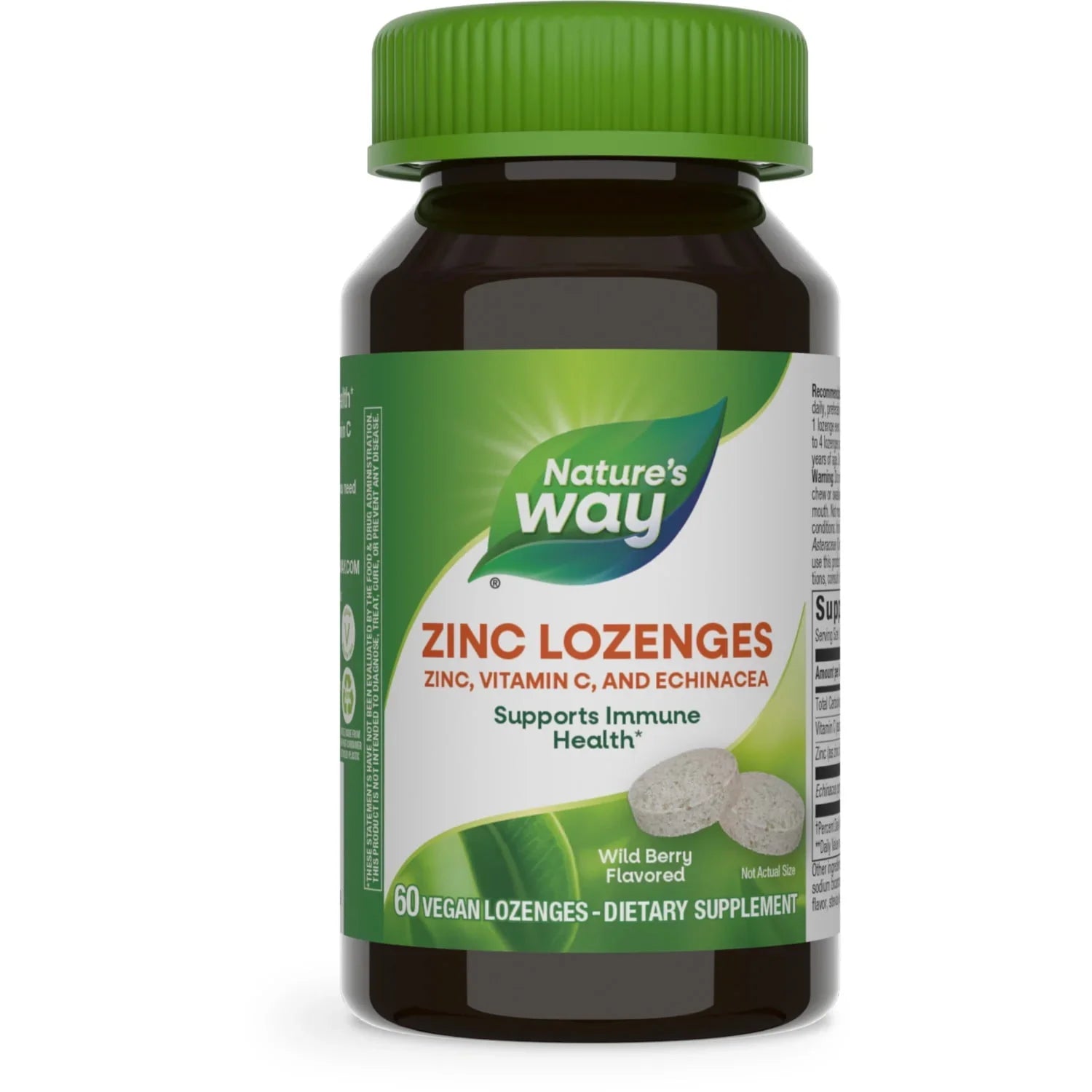Nature's Way Zinc Lozenges – Wild Berry Immune Support Supplement, 60 Ct - Exotic Pro