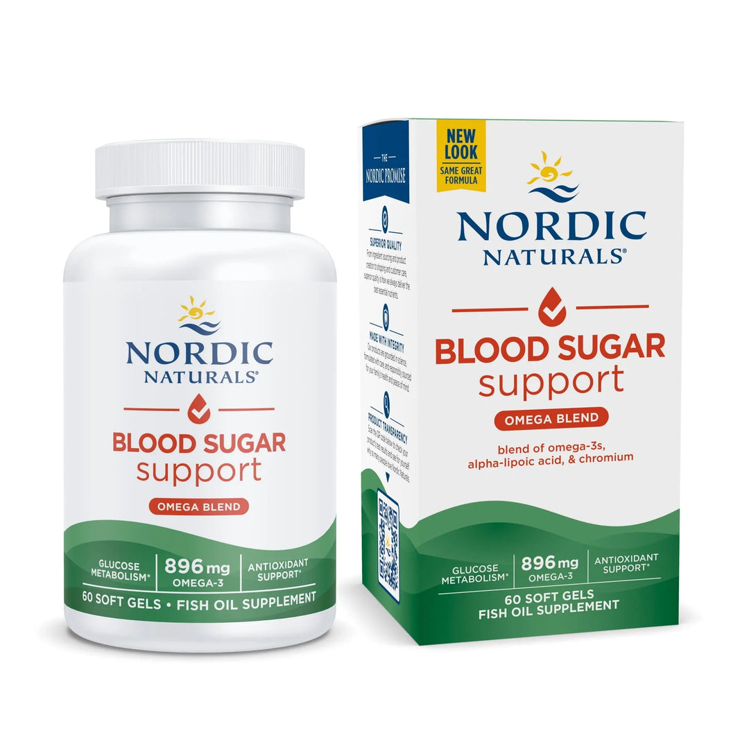 Nordic Naturals Omega Blood Sugar Softgels Lemon Flavor Non-GMO - 60 Ct - Exotic Pro