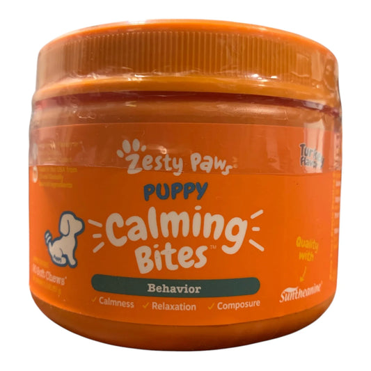 Zesty Paws Puppy Calming Bites for Behavior Support, Turkey Flavor, 90 ct - Exotic Pro