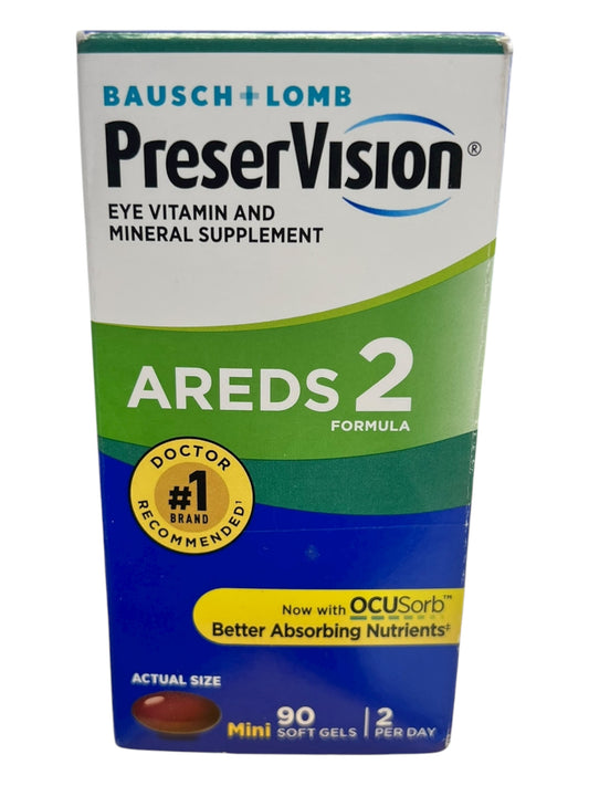PreserVision AREDS 2 + Multivitamin MiniGels, Eye & Body Support, 90 Ct