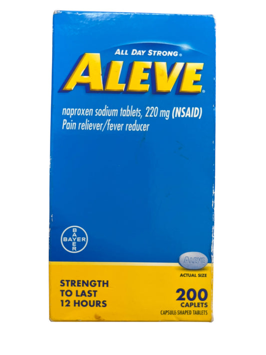 Aleve Pain Reliever & Fever Reducer Caplets with Naproxen – 200 Count