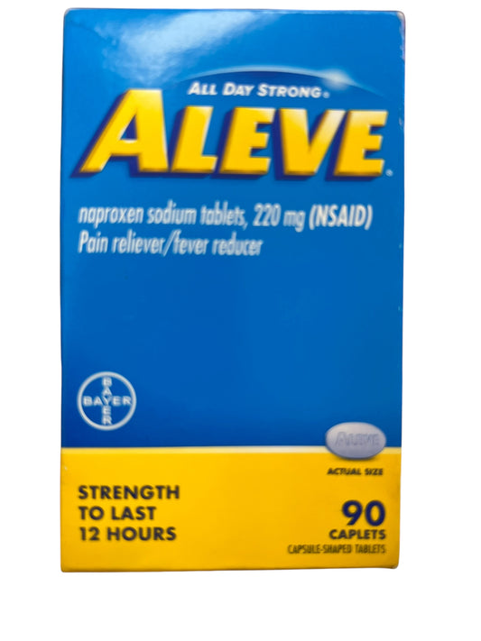 Aleve Pain Relief Caplets with Naproxen Sodium – 90 Count