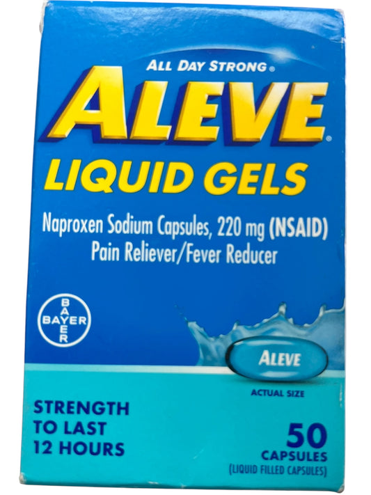 Aleve Liquid Gels Pain Reliever with Naproxen Sodium – 50 Count