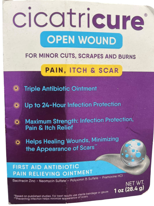 Cicatricure First Aid Antibiotic Ointment 1 oz | Relief for Cuts, Burns & Scars