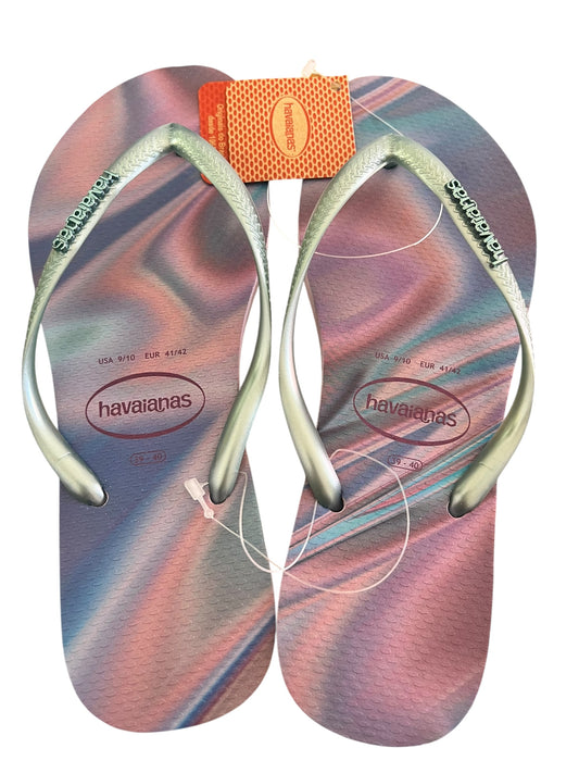 Havaianas Women's Slim Iridescent Flip Flop Sandals - Quiet Lilac (Size 9/10)
