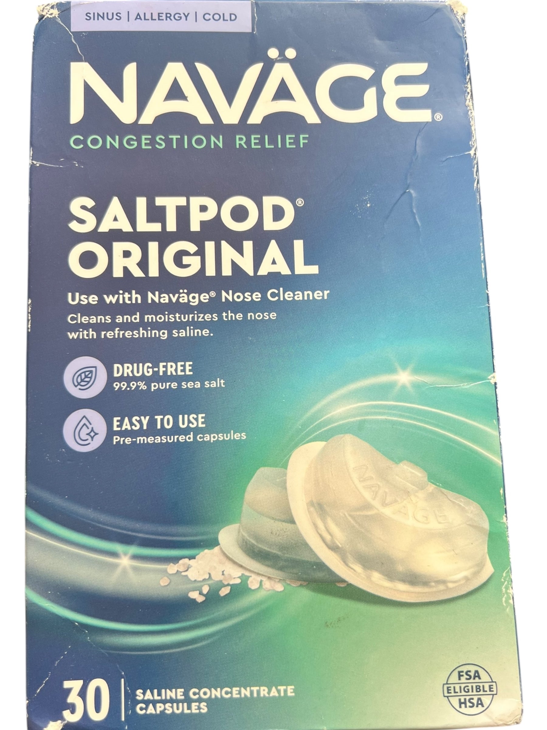 Naväge SaltPod 30-Pack – Original Saline Nasal Irrigation Capsules