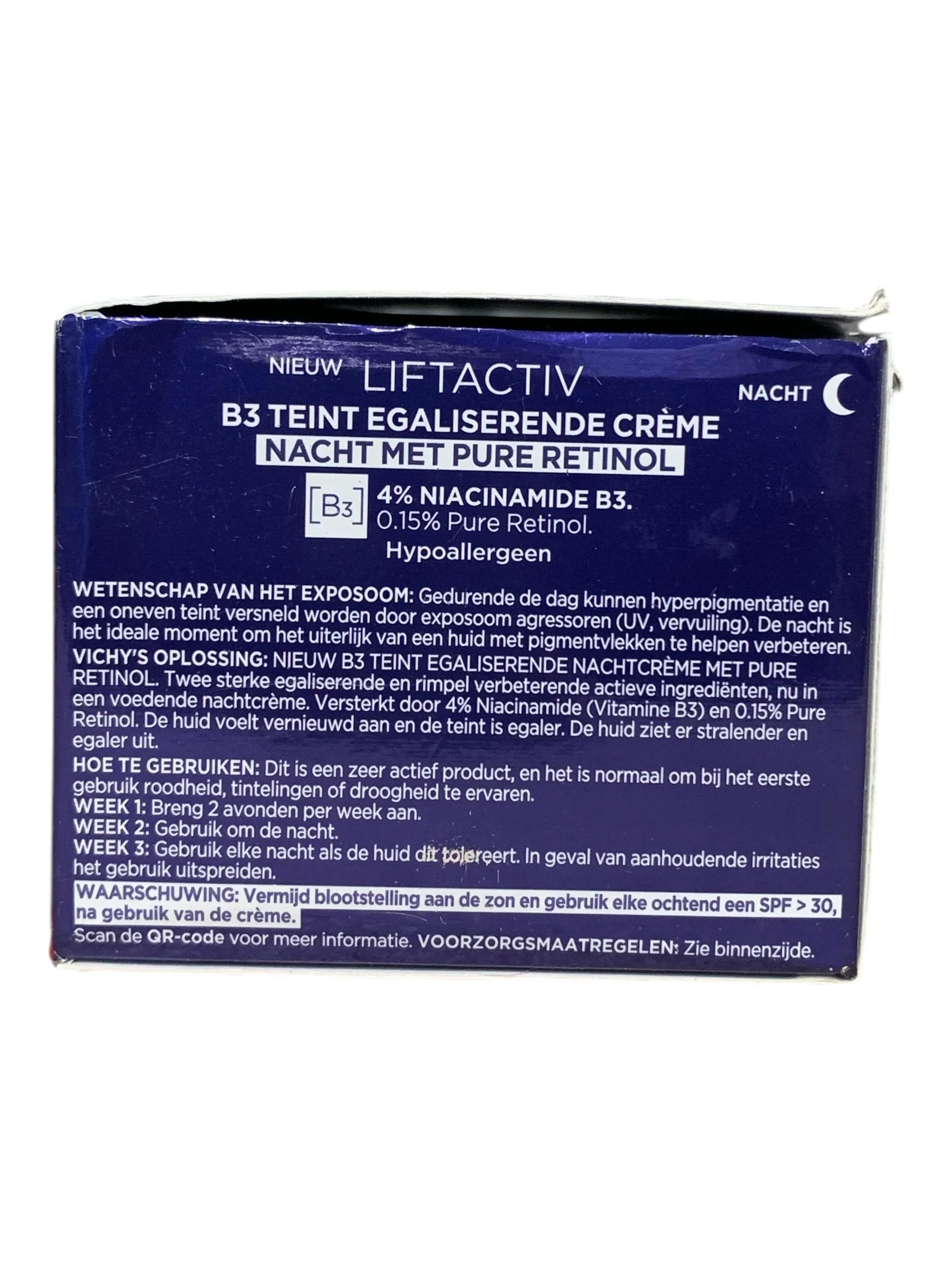 Vichy Liftactiv B3 Night Cream, 50ml | Niacinamide & Retinol for Anti-Aging Care - Exotic Pro