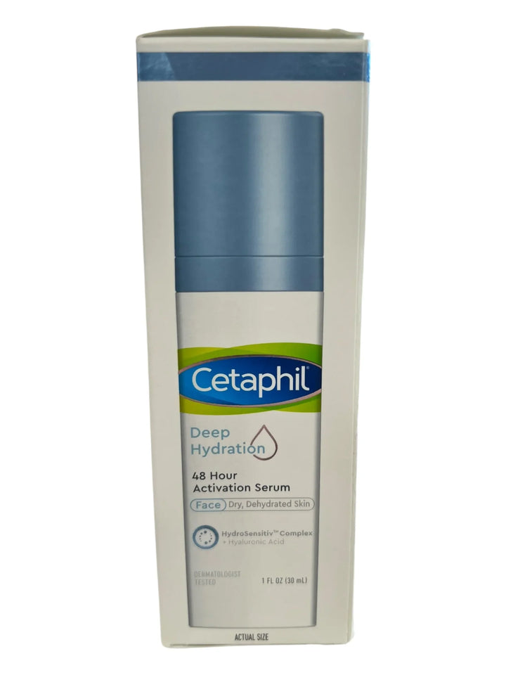 CETAPHIL Deep Hydration 48 Hour Activation Serum | 1 fl oz | 48 Hour Dry Skin Face Moisturizer for Sensitive Skin | With Hyaluronic Acid, Vitamin E &amp; Vitamin B5 | Dermatologist Recommended - Exotic Pro