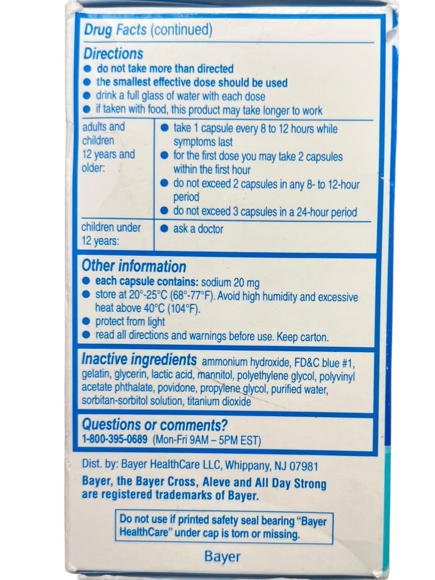 Aleve Liquid Gels Pain Reliever with Naproxen Sodium – 50 Count - Exotic Pro