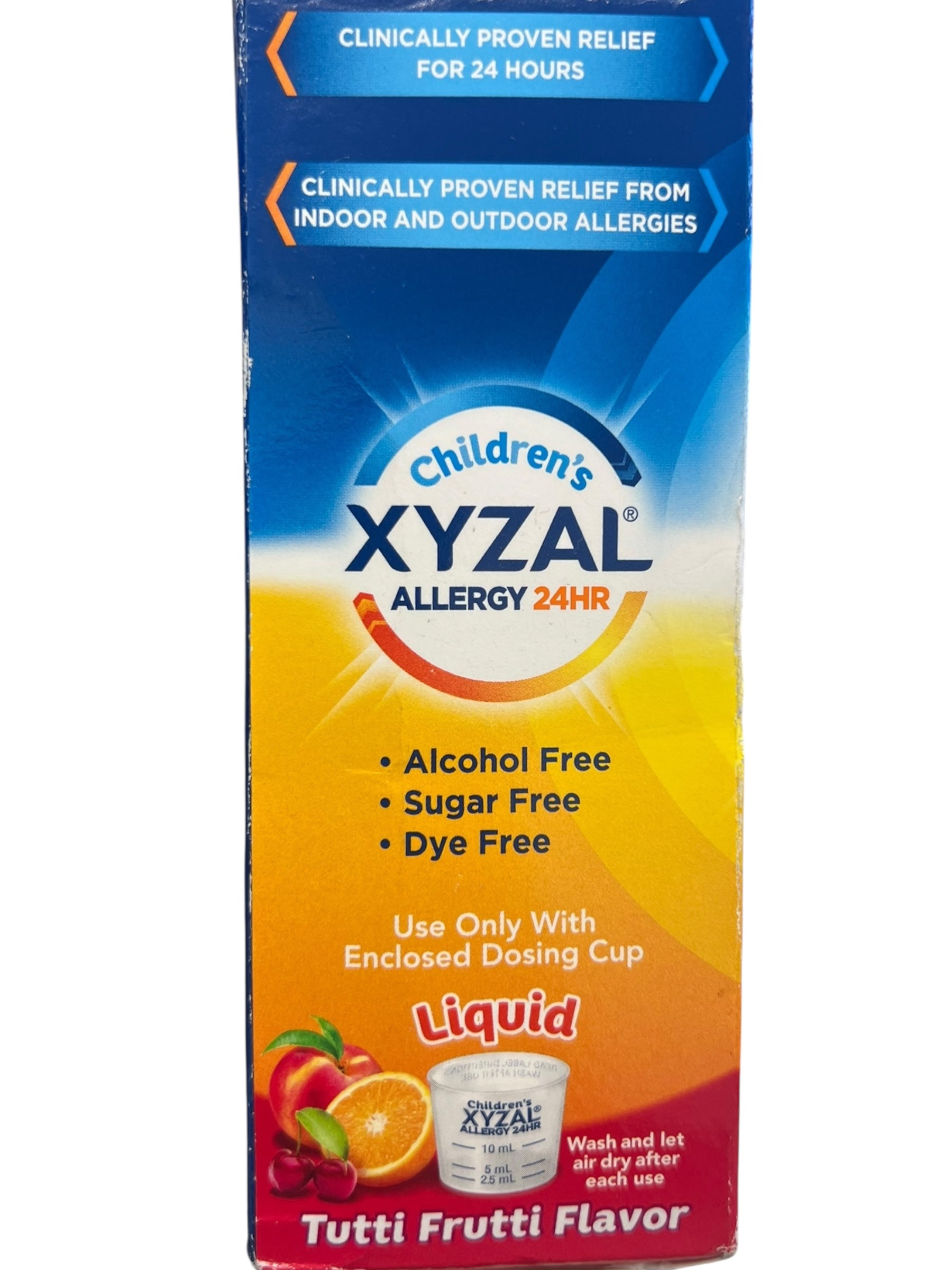 Xyzal Children’s 24-Hour Allergy Relief Liquid, Tutti Frutti Flavor, 5 fl oz - Exotic Pro
