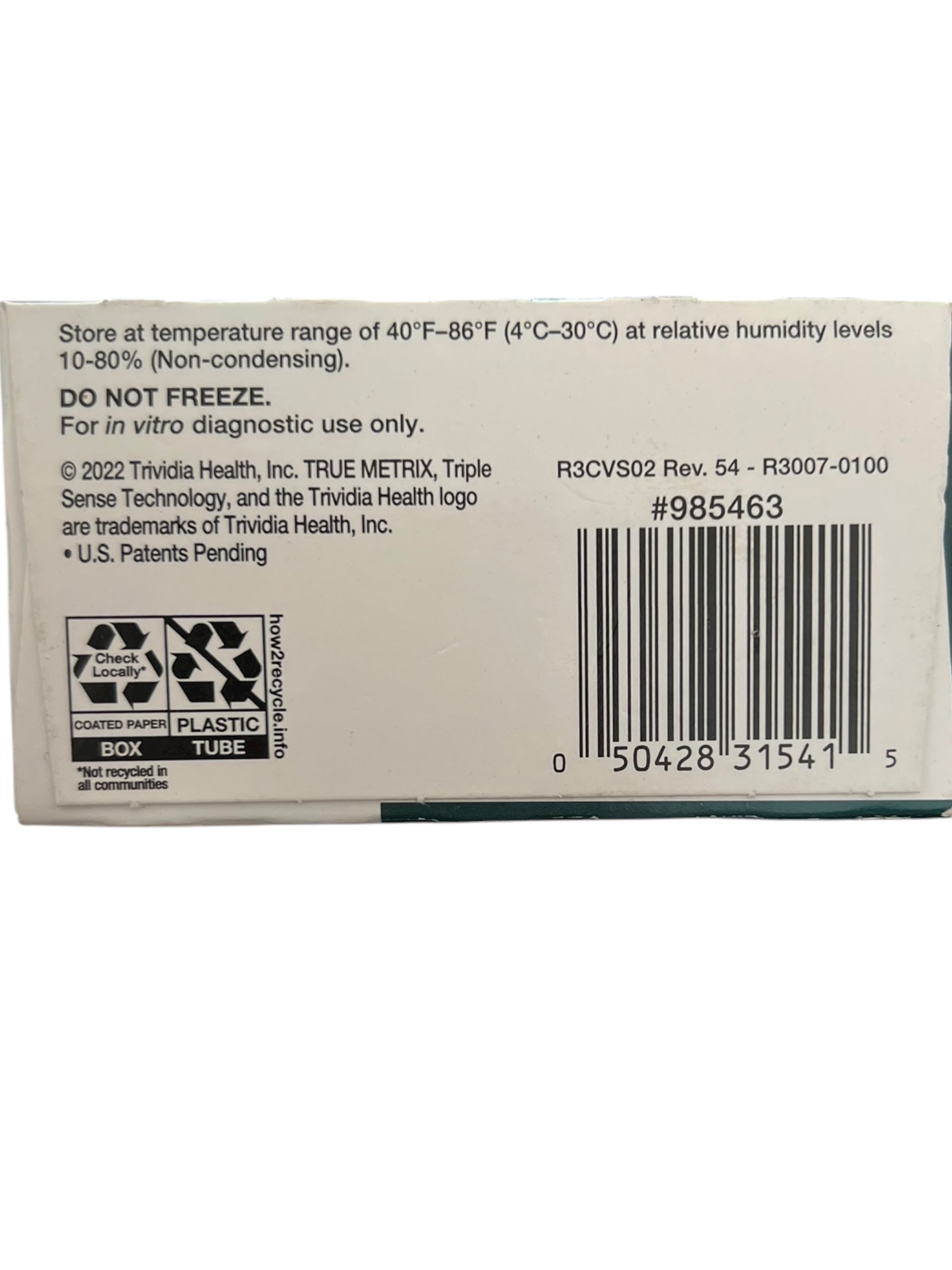 TRUE METRIX Premium Blood Glucose Test Strips – 100 Ct for Diabetics