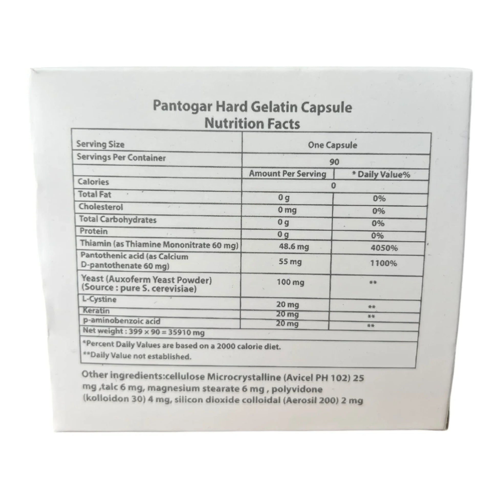 Pantogar Hair & Nail Supplement - 90 Capsules (EXP 01/2028) - Exotic Pro