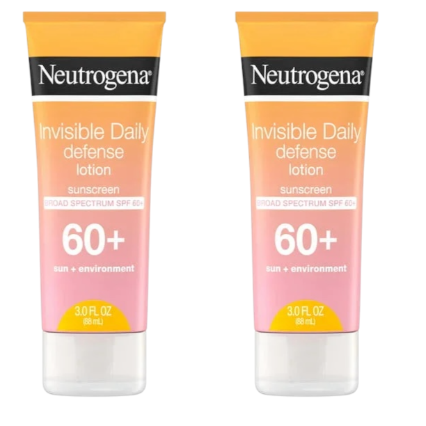 Neutrogena Invisible Daily Defense SPF 60 Travel Sunscreen – 3 fl oz (pack of 2)