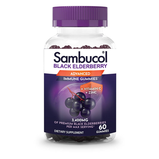 Sambucol Black Elderberry Immune Support Gummies with C & Zinc - 60 Ct
