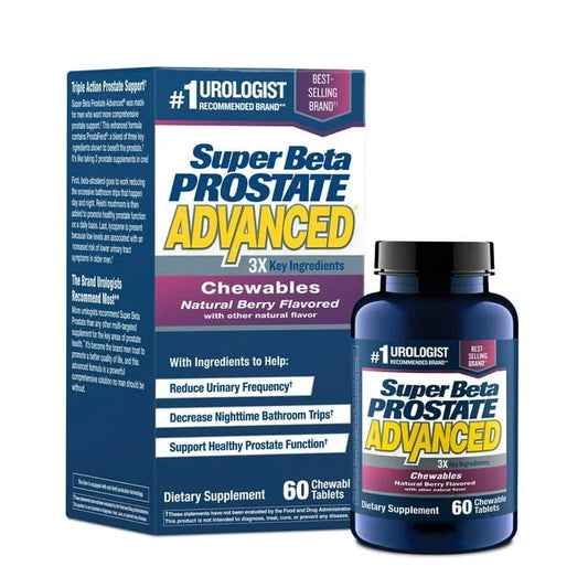 Super Beta Prostate Advanced 60 Ct | Men’s Chewable Supplement with Berry Flavor - Exotic Pro