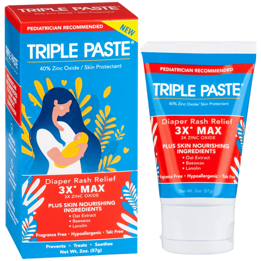 Triple Paste 3X Max Diaper Rash Ointment – 2 oz | Extra-Strength Relief - Exotic Pro