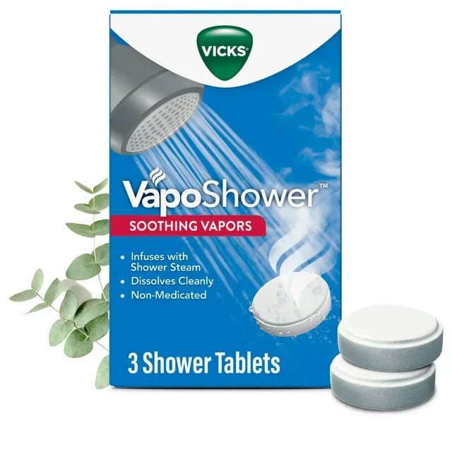Vicks VapoShower Tablets – Menthol Shower Steamers, 3 Count