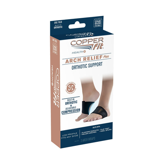Copper Fit Arch Relief Plus with Built-in Orthotic Support, Black