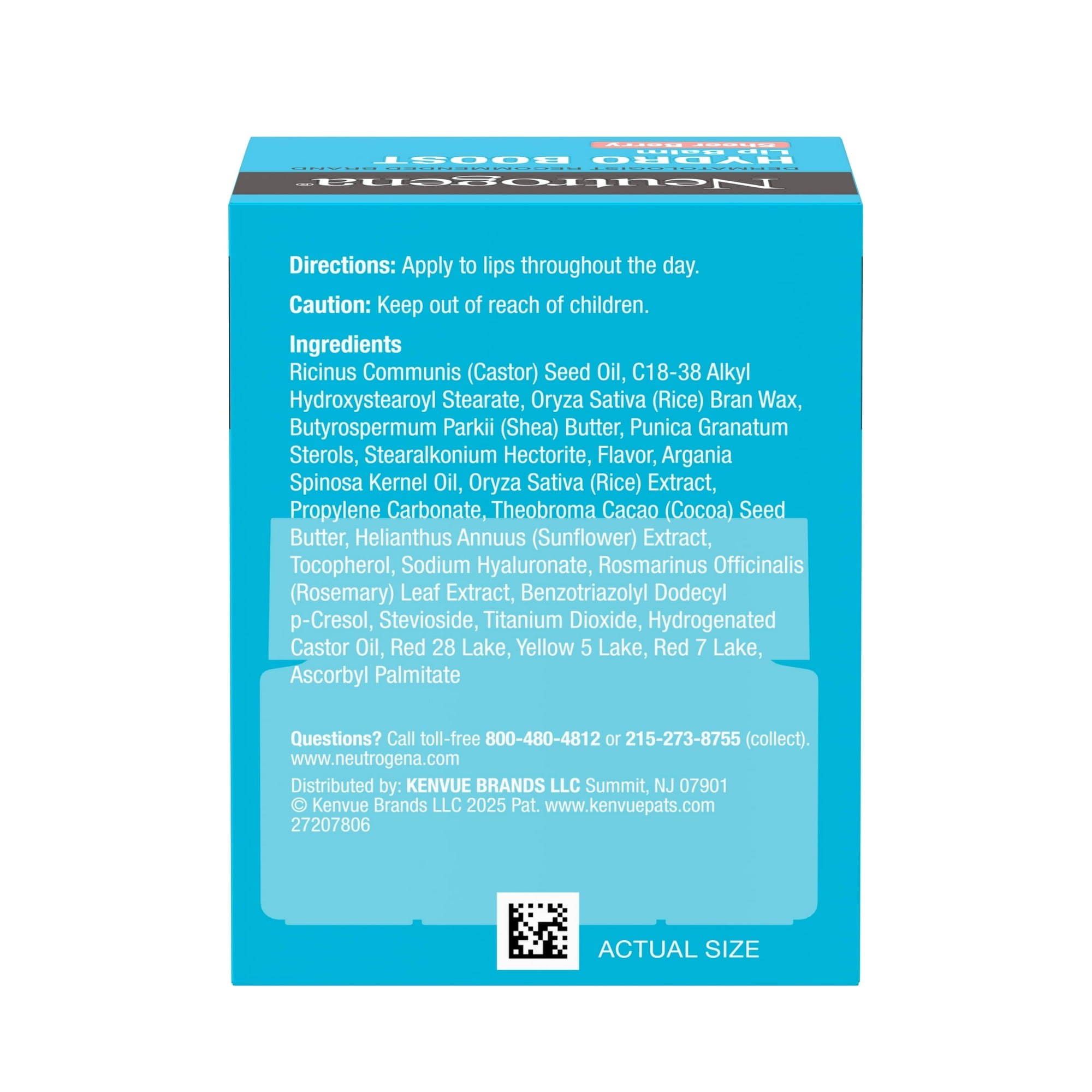 Neutrogena Hydro Boost Hyaluronic Acid Lip Balm, Sheer Berry, 0.5 oz