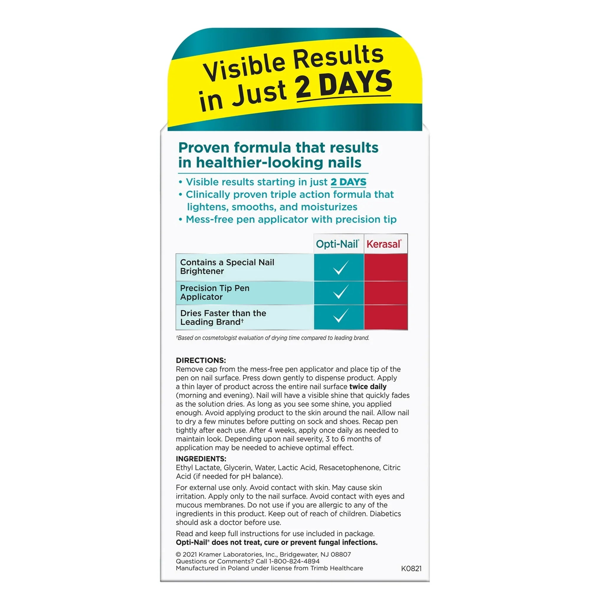 Opti-Nail Fungal Nail Renewal Pen – Visible Results in 2 Days, 0.125 oz - Exotic Pro