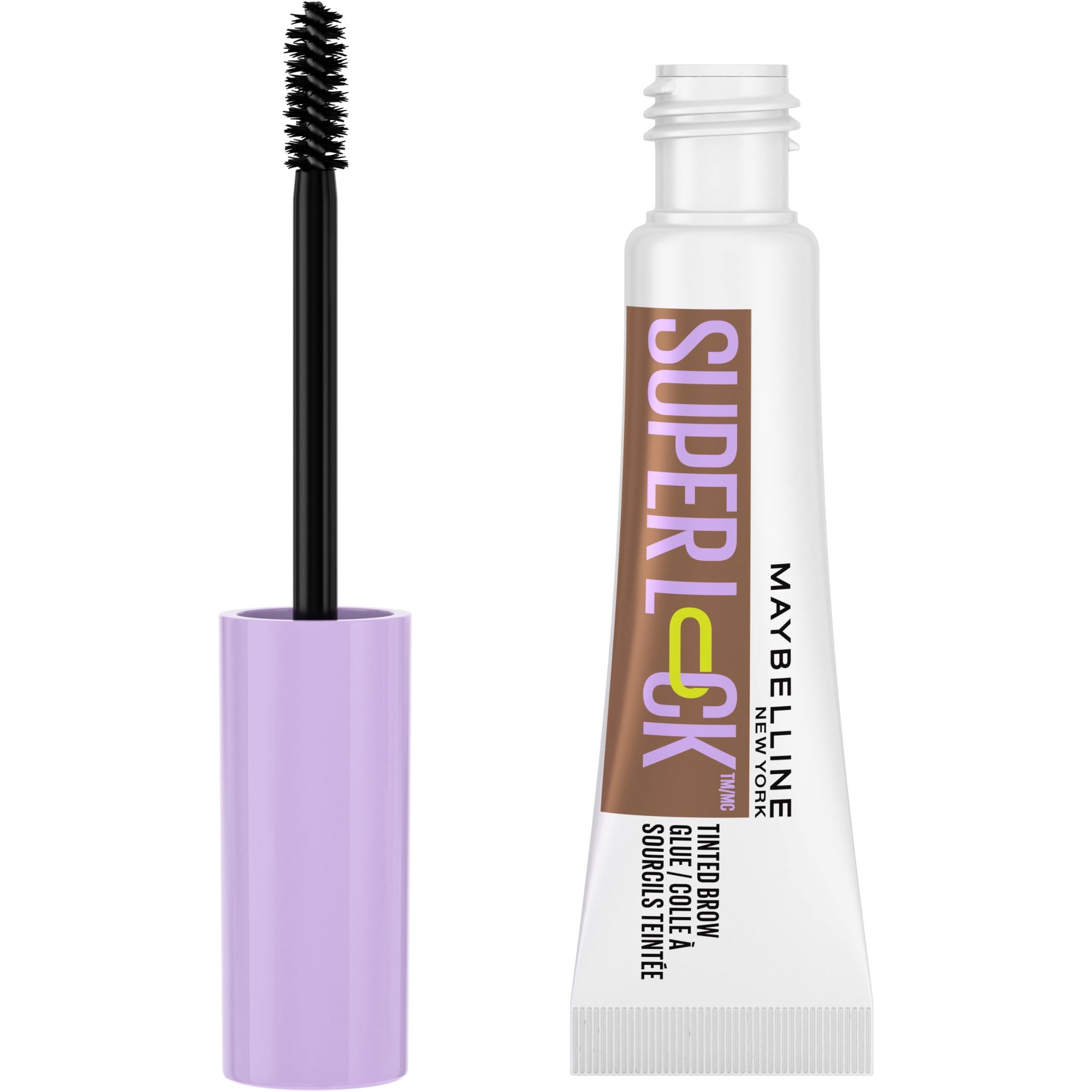 Maybelline Super Lock Brow Glue Gel - Tinted Medium Brown Waterproof 0.23 fl oz - Exotic Pro
