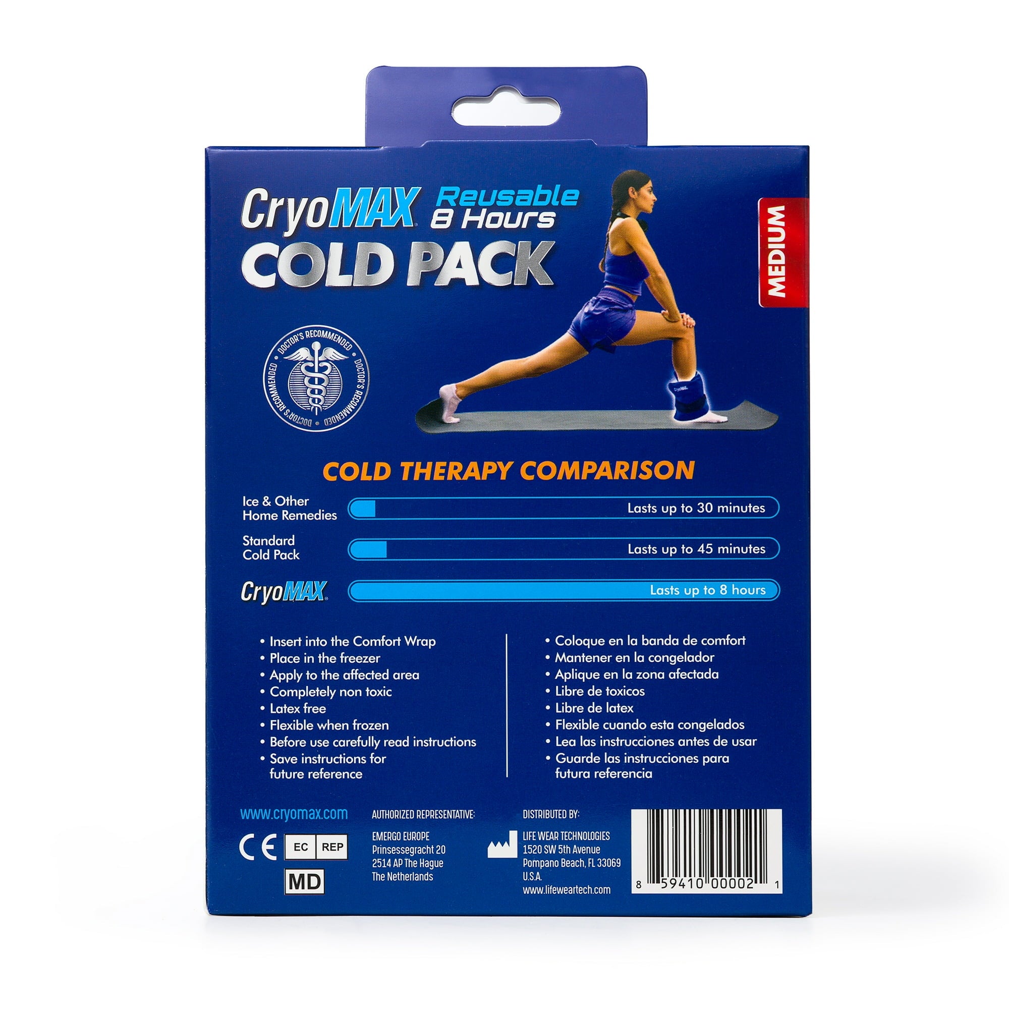 CryoMAX 8-Hour Reusable Cold Pack – Medium Size Cold Therapy Pad