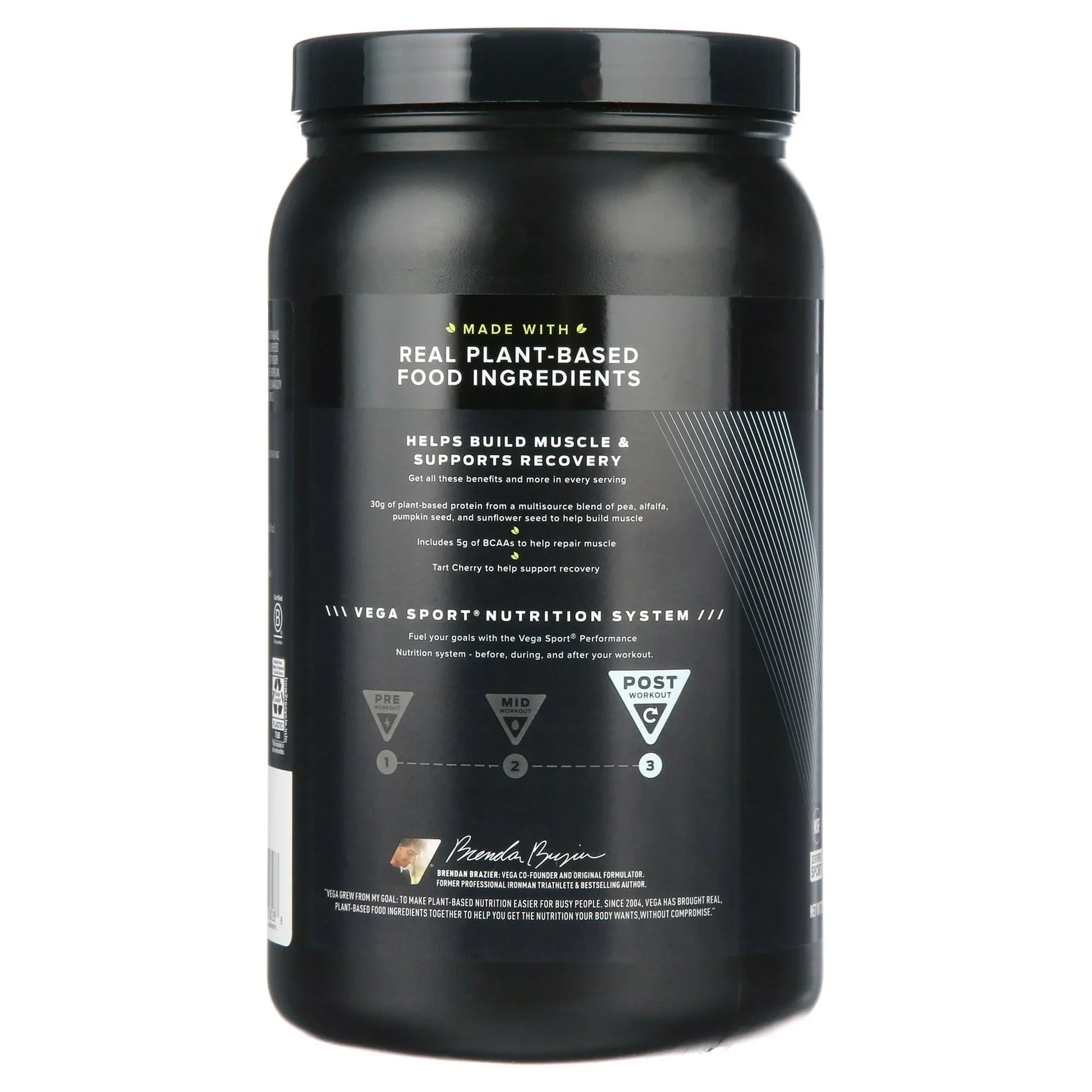 Vega Sport Plant-Based Protein Powder, Chocolate – 30g, 1.3 lb (21.7 oz) - Exotic Pro