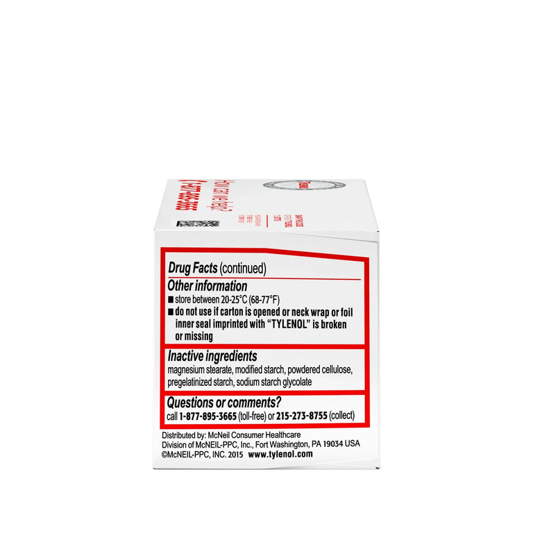 Tylenol Regular Strength 325mg Acetaminophen Tablets – 100 Count