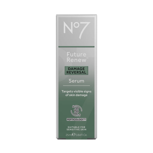 No7 Future Renew Damage Reversal Facial Serum with Peptides & Hyaluronic Acid, All Skin Types, 0.84 oz - Exotic Pro