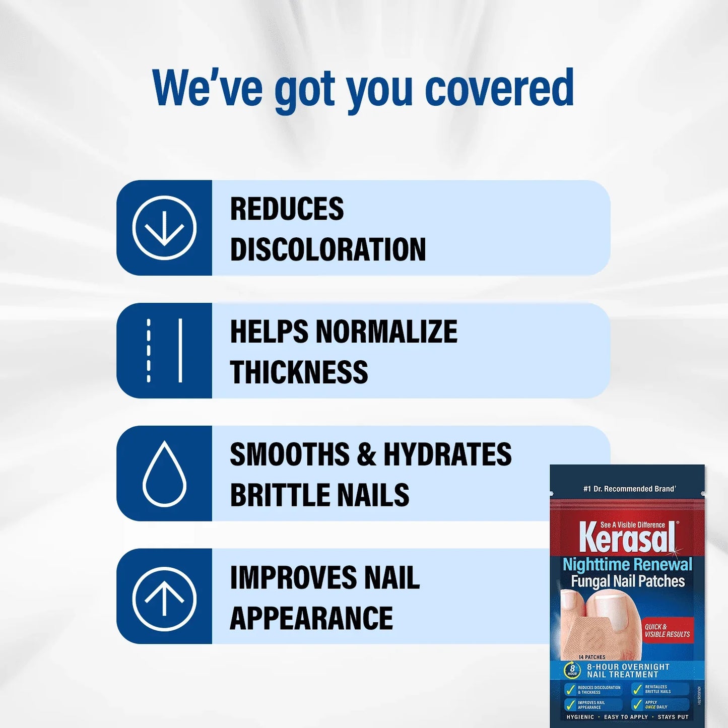 Kerasal Nighttime Nail Patch – Extra Strength Antifungal Repair, 14 Ct - Exotic Pro