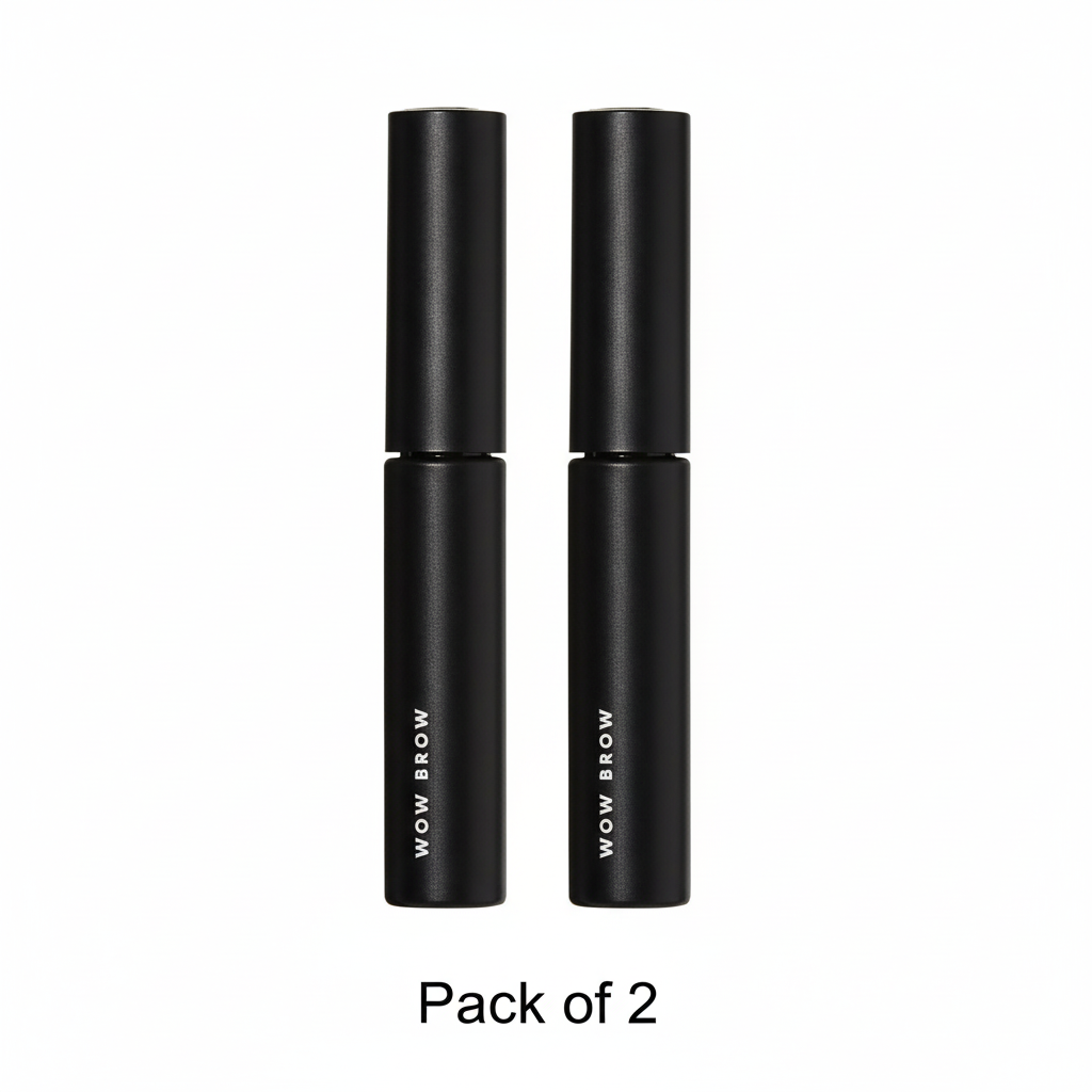 e.l.f. Wow Brow Volumizing Gel – Deep Brown Tinted Brow Gel (0.12 oz) - Pack of 2