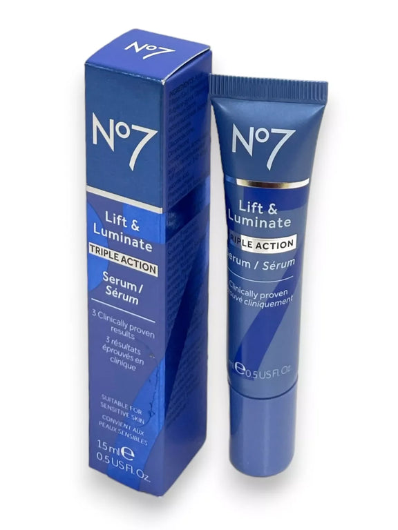 No7 Lift & Luminate Triple Action Face Serum, 0.5 oz - Exotic Pro