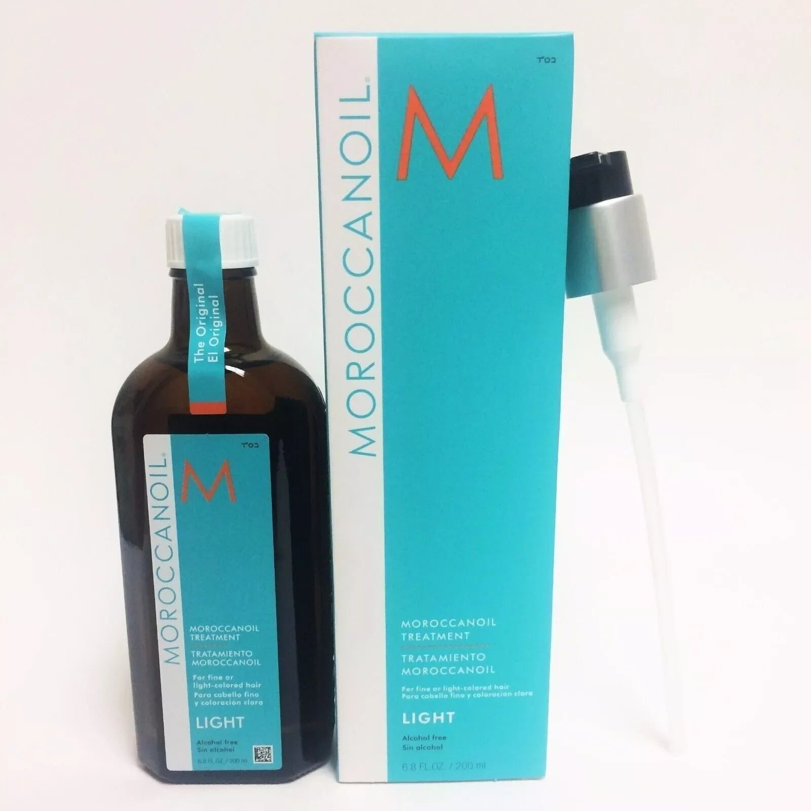Moroccanoil Oil Treatment Light with Pump, 6.8 oz / 200 mL - For Fine & Light-Colored Hair - Exotic Pro