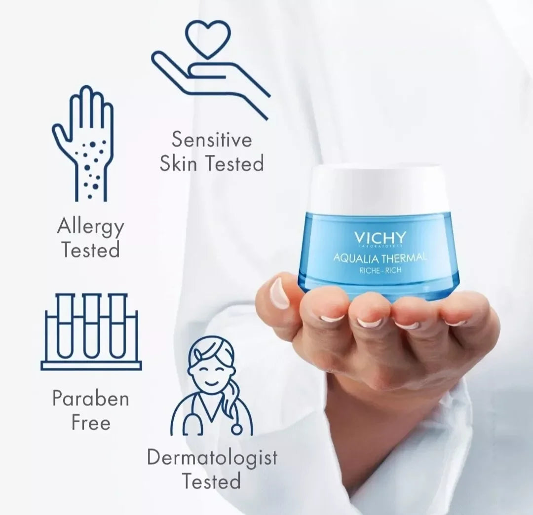 Vichy Aqualia Thermal Rich Hydrating Cream - 1.7oz (50ml) - Exotic Pro