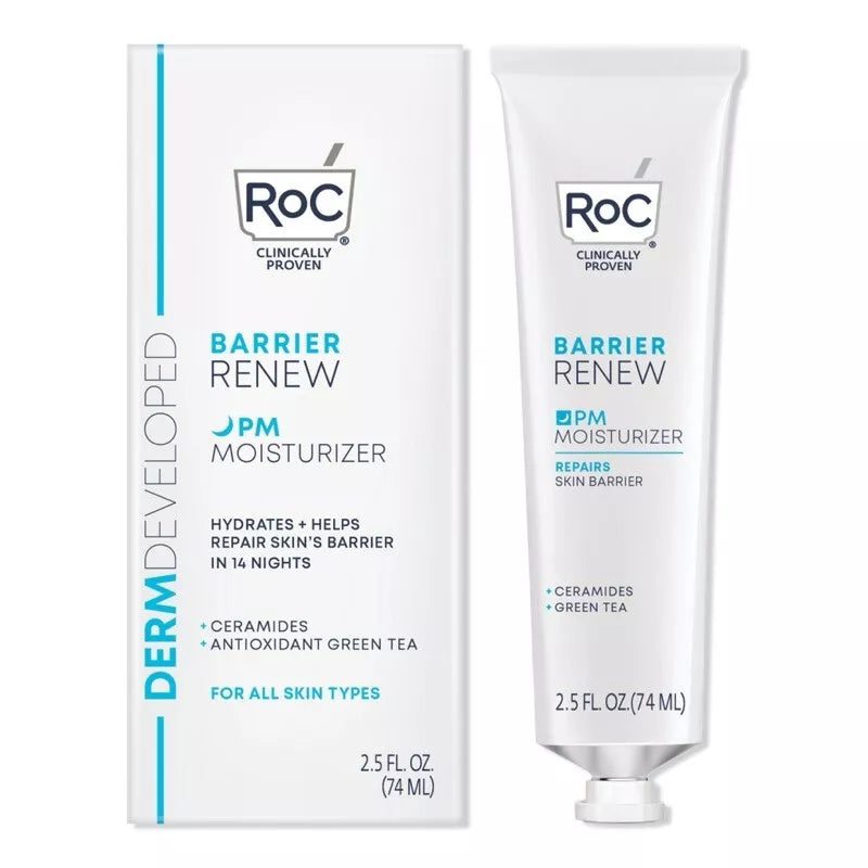 Roc Barrier Renew PM Moisturizer Hydrates at Night 2.5 fl oz All Skin Types - Exotic Pro
