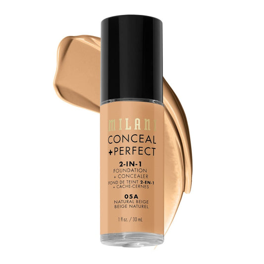 Milani Conceal + Perfect 2-in-1 Foundation - Natural Beige | Full Coverage - Exotic Pro